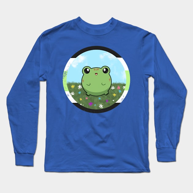 Pride Froggo (Agender) Long Sleeve T-Shirt by GummiFrogArt